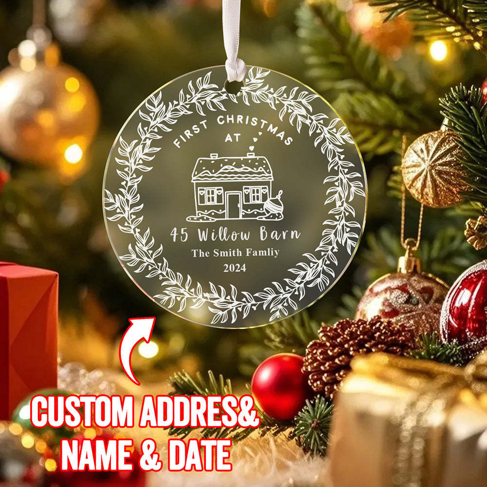 Personalised First Home Christmas Ornament Christmas Decorations New Home Gift - Get Photo Blanket