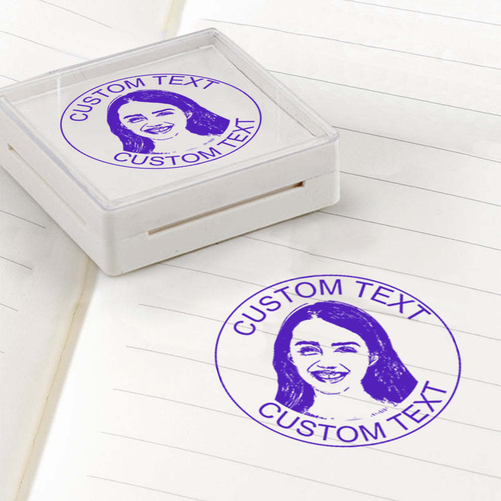 Personalized Face Stamp Custom Portrait Stamps Gifts for Him and Her - Get Photo Blanket