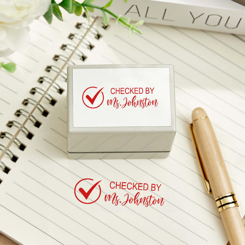 Personalized Teacher Stamp with Name Classroom Teacher Stamp for Teacher Gifts - Get Photo Blanket