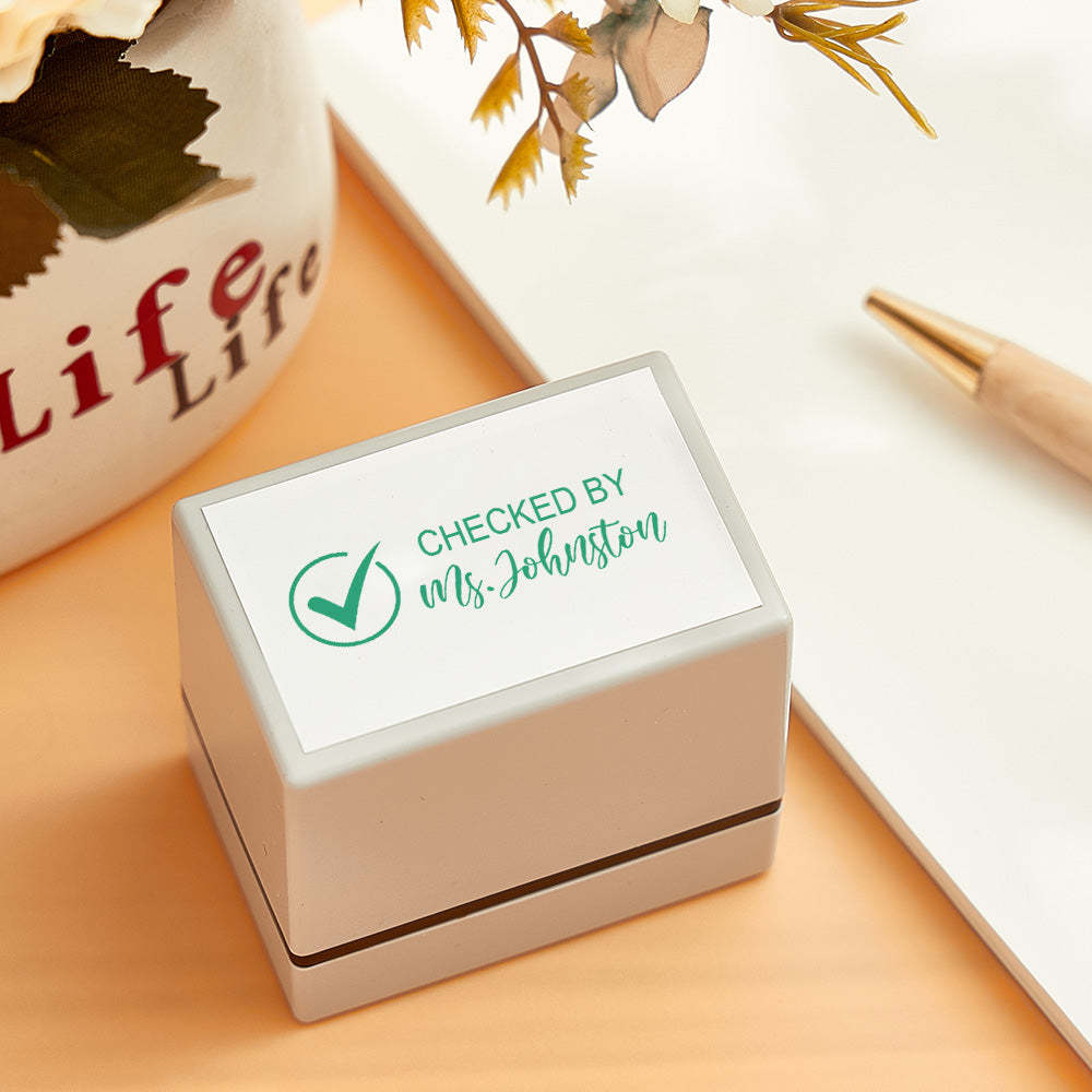 Personalized Teacher Stamp with Name Classroom Teacher Stamp for Teacher Gifts - Get Photo Blanket