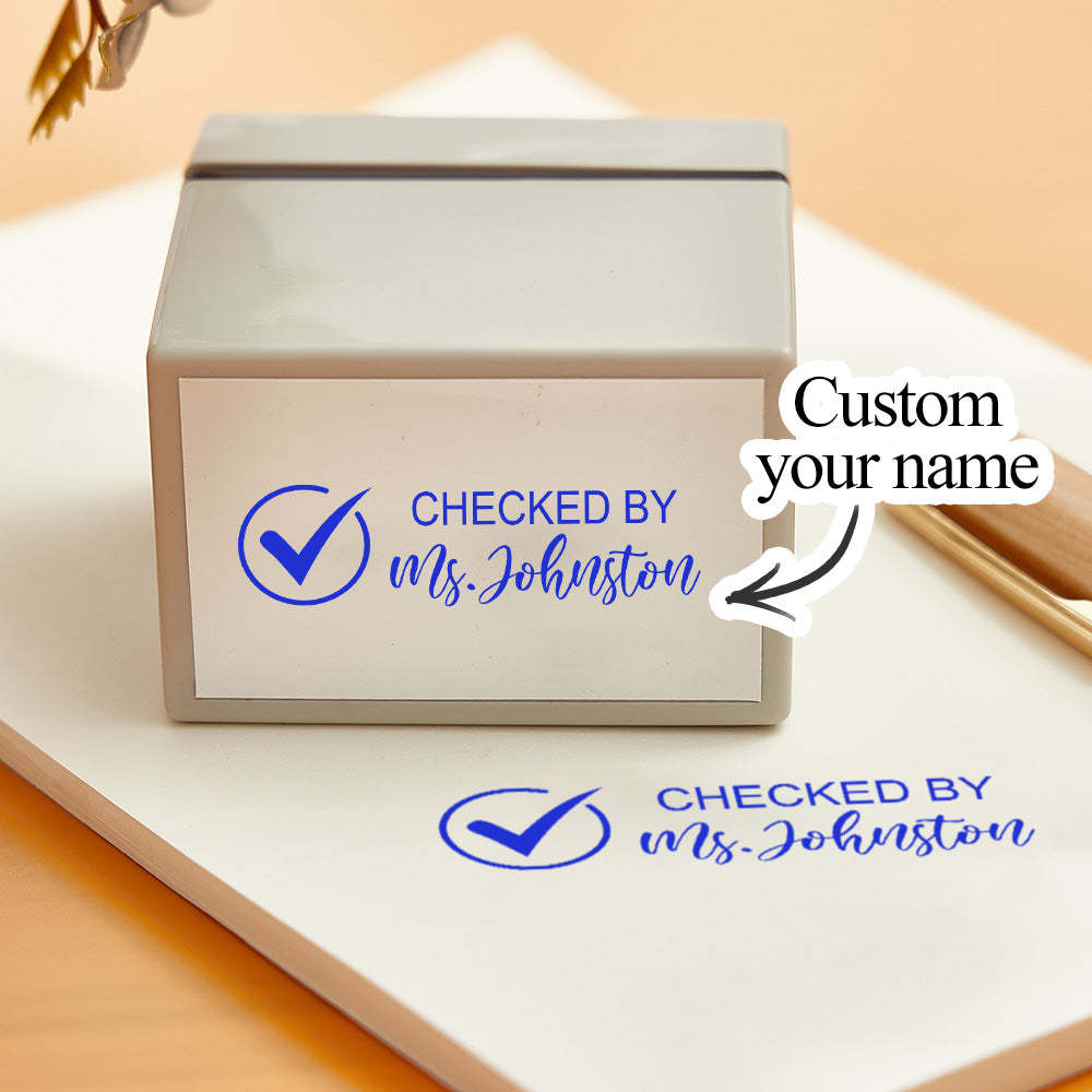 Personalized Teacher Stamp with Name Classroom Teacher Stamp for Teacher Gifts - Get Photo Blanket