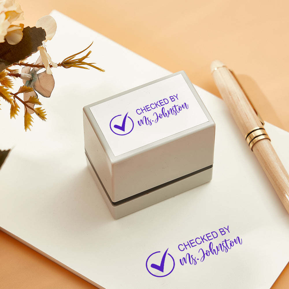 Personalized Teacher Stamp with Name Classroom Teacher Stamp for Teacher Gifts - Get Photo Blanket