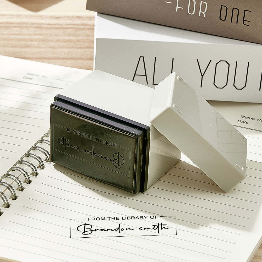 Custom Teacher Stamp Personalized From the Library of Book Stamp Gifts for Teacher - Get Photo Blanket