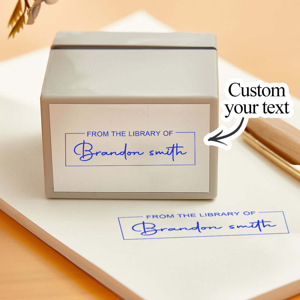 Custom Teacher Stamp Personalized From the Library of Book Stamp Gifts for Teacher - Get Photo Blanket