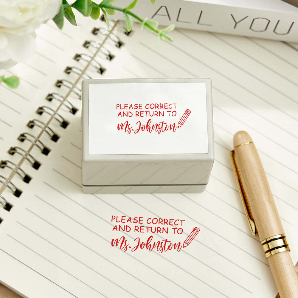 Custom Teacher Stamp Personalized Grading Classroom Stamp Gifts for Teacher - Get Photo Blanket