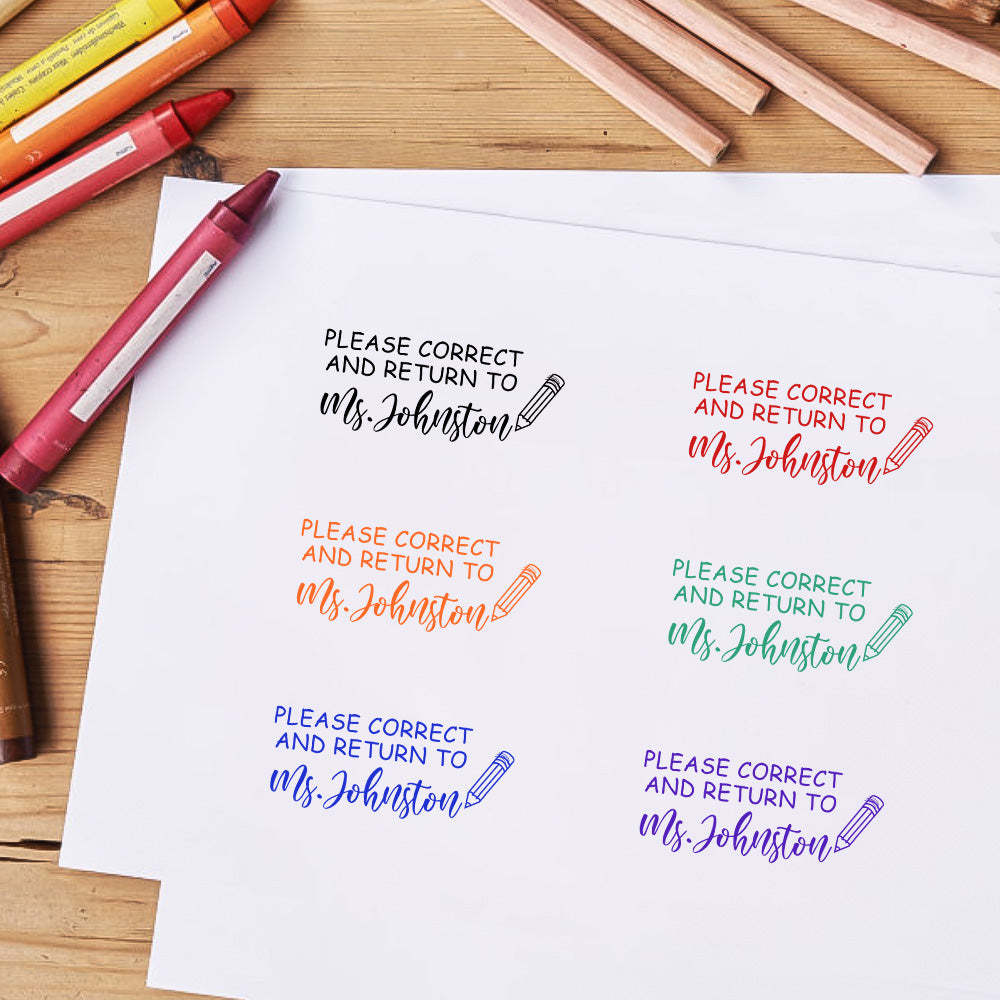 Custom Teacher Stamp Personalized Grading Classroom Stamp Gifts for Teacher - Get Photo Blanket