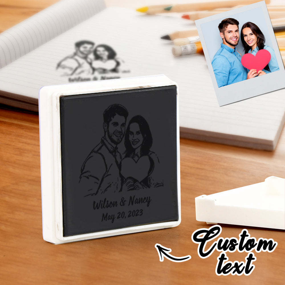 Custom Portrait Stamps Personalized Funny Stamp Gift for Birthday or Wedding - Get Photo Blanket