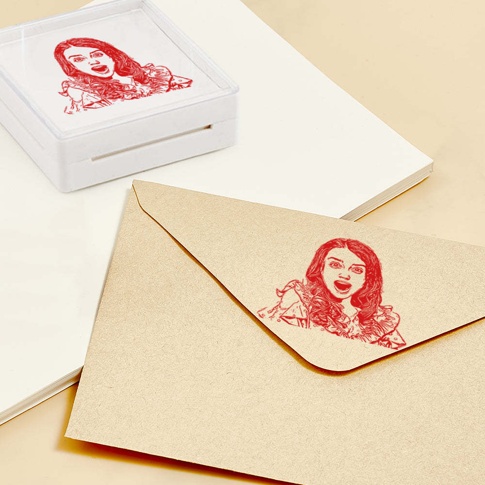Personalized Portrait Stamp Custom Funny Stamps Gift for Him and Her - Get Photo Blanket