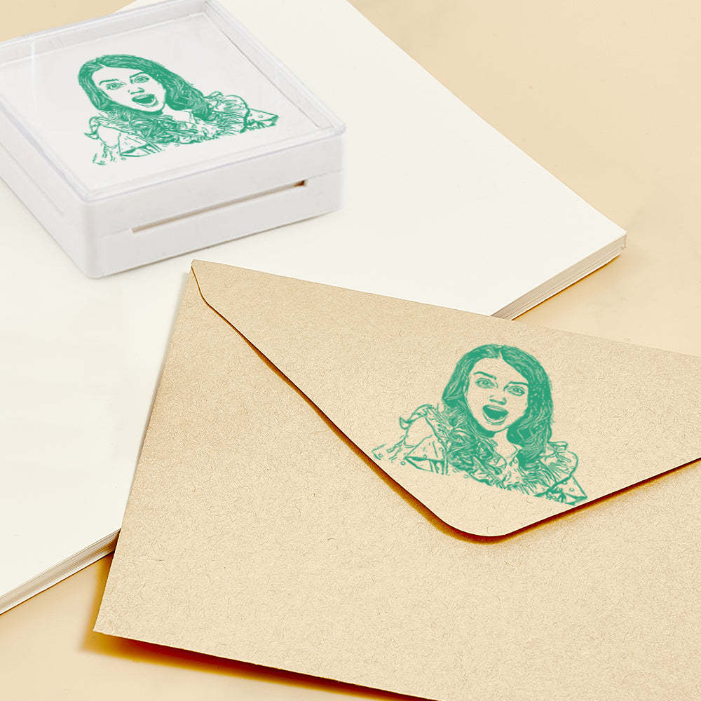 Personalized Portrait Stamp Custom Funny Stamps Gift for Him and Her - Get Photo Blanket