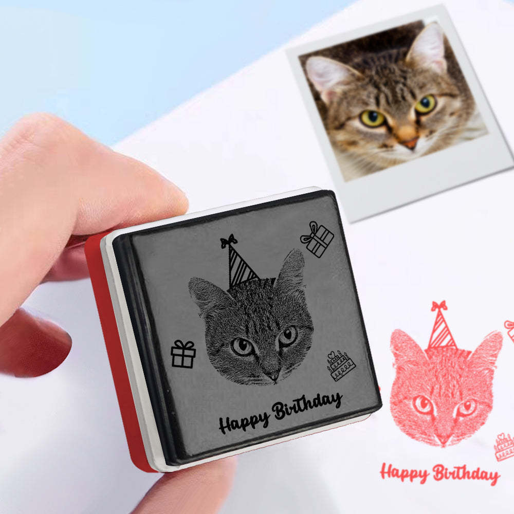Custom Portrait Stamp Personalized Photo Stamps Gifts for Birthday - Get Photo Blanket