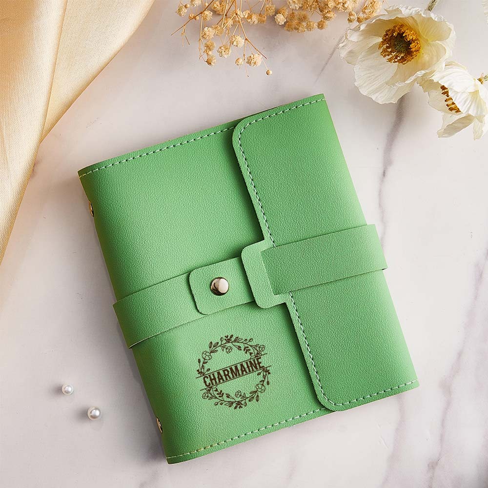 Custom Engraved Earring Storage Bag Multifunctional Personalized Travel Jewelry Organizer Gift for Her - Get Photo Blanket