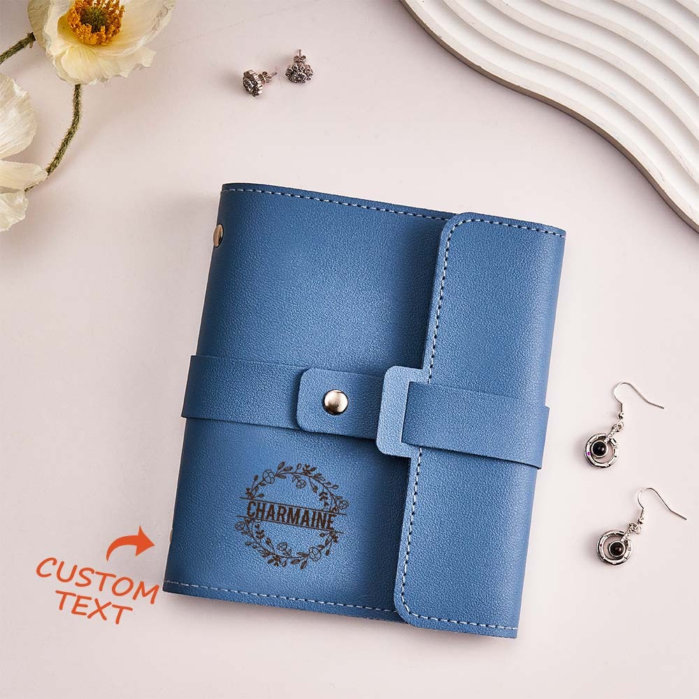 Custom Engraved Earring Storage Bag Multifunctional Personalized Travel Jewelry Organizer Gift for Her - Get Photo Blanket