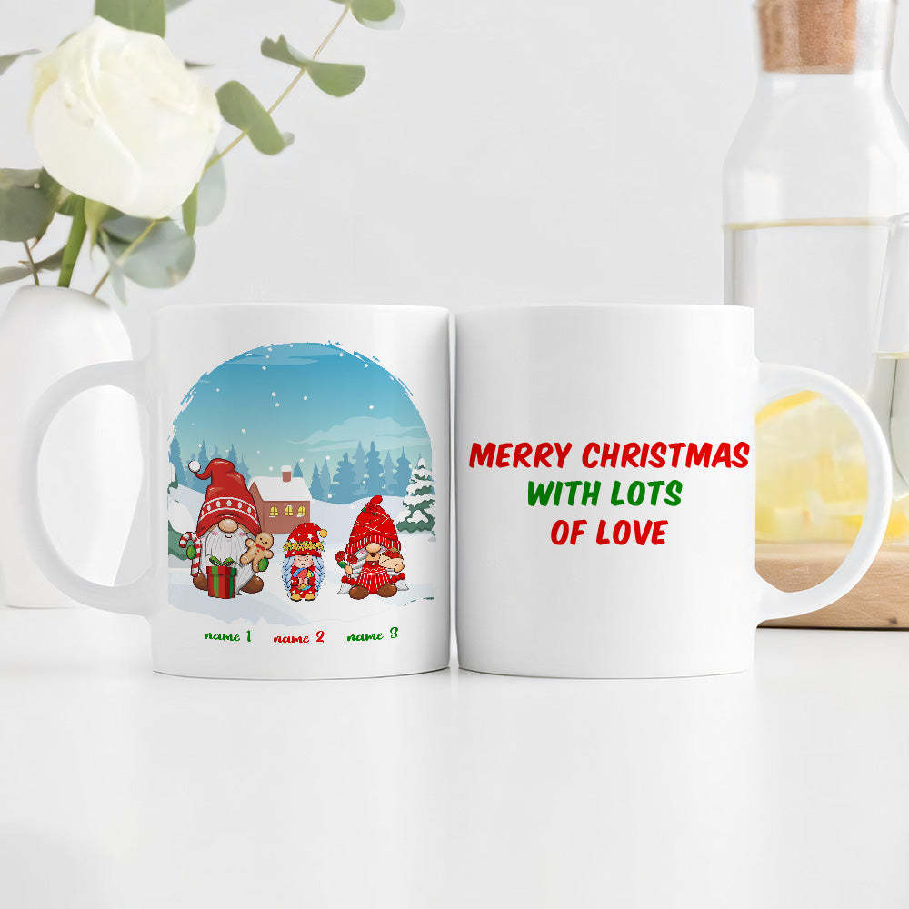Christmas Family Coffee Mug Personalized Gnome Christmas Gift - Get Photo Blanket