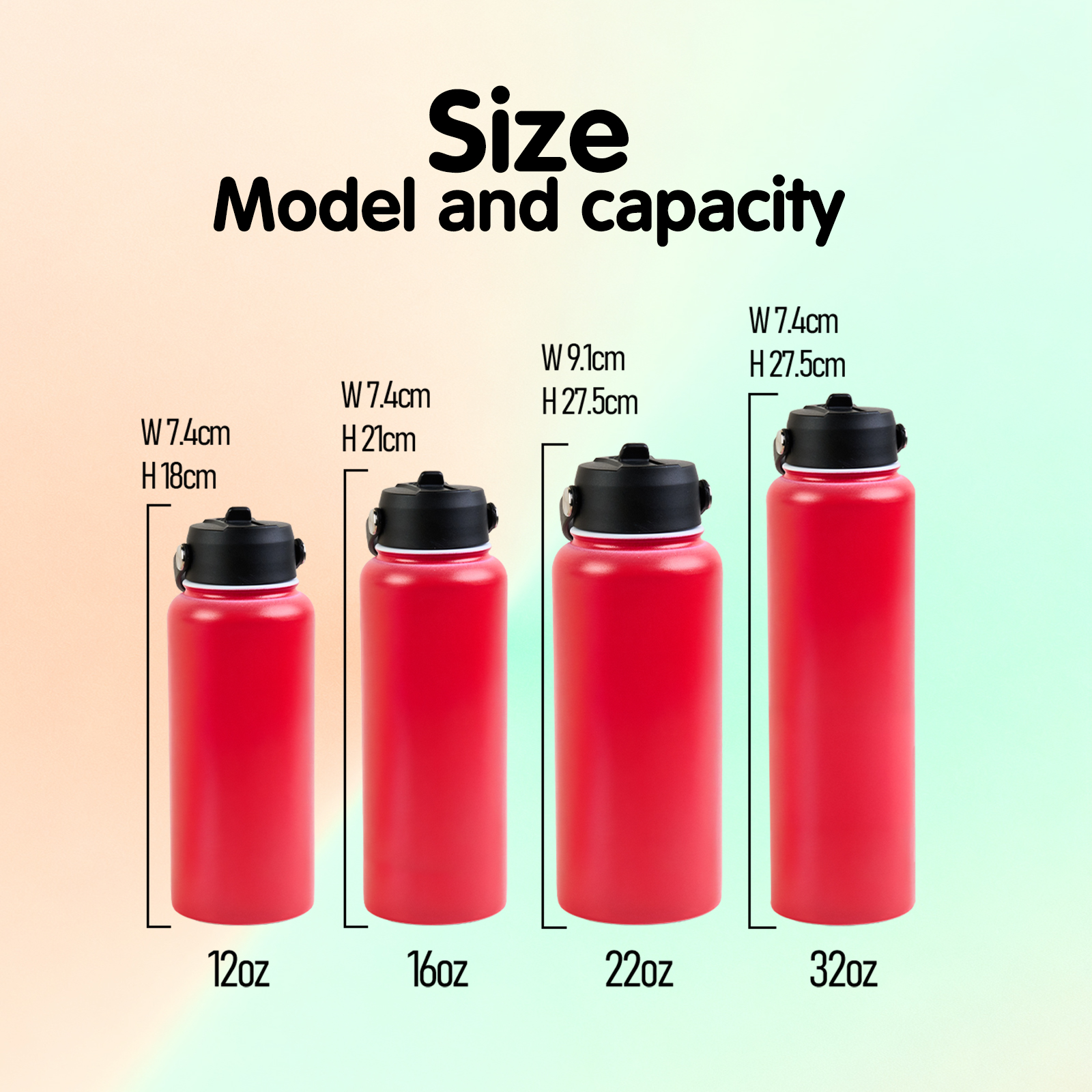 Custom Cartoon Water Bottle with Personalized Portrait & Name | Unique Gift for Kids & Teens