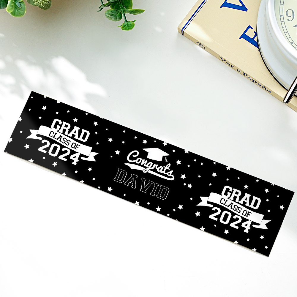 Personalized Class of 2024 Waterproof Graduation Water Bottle Labels Stickers with Name Set of 20 Gift for Graduates