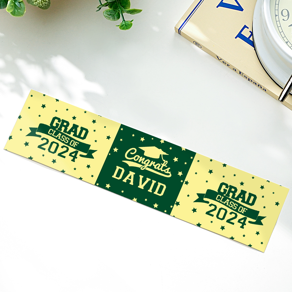 Personalized Class of 2024 Waterproof Graduation Water Bottle Labels Stickers with Name Set of 20 Gift for Graduates