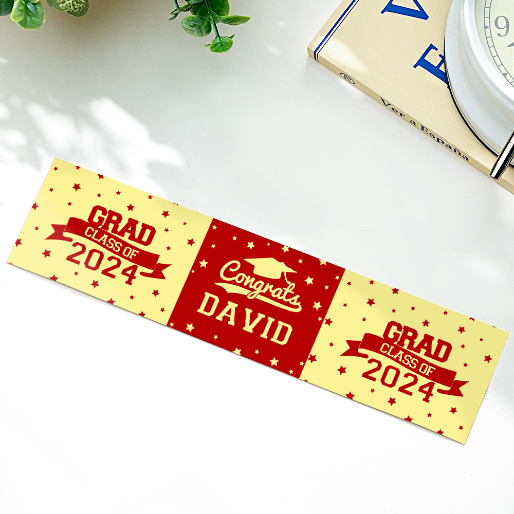 Personalized Class of 2024 Waterproof Graduation Water Bottle Labels Stickers with Name Set of 20 Gift for Graduates