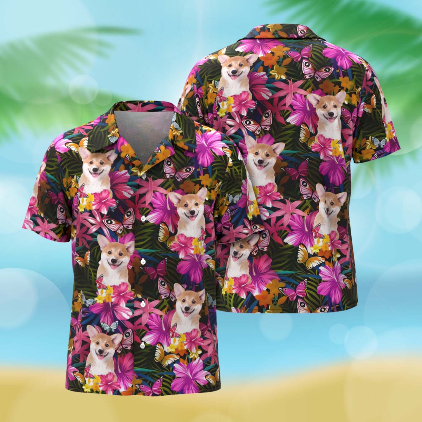 Custom Photo It's Summer & Time For Wandering - Dog & Cat Personalized Custom Unisex Tropical Hawaiian Aloha Shirt - Summer Vacation Gift, Gift For Pet Owners, Pet Lovers