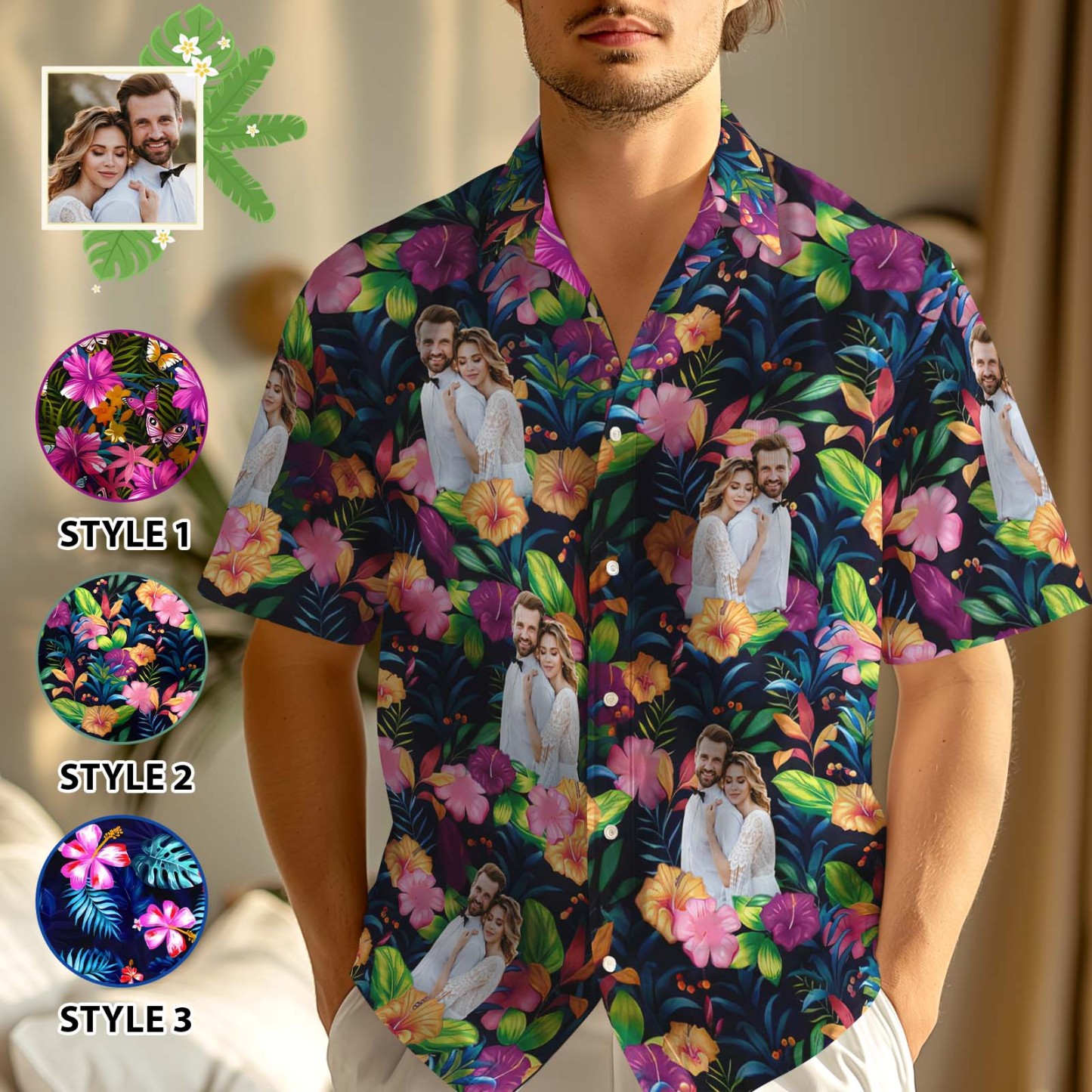 Custom Photo It's Summer & Time For Wandering - Dog & Cat Personalized Custom Unisex Tropical Hawaiian Aloha Shirt - Summer Vacation Gift, Gift For Pet Owners, Pet Lovers