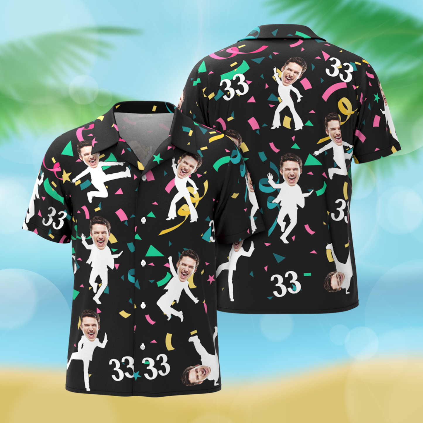 Custom Button-down Shirts Brithday Hawaiian Shirts Brithday Gifts For Him - Get Photo Blanket