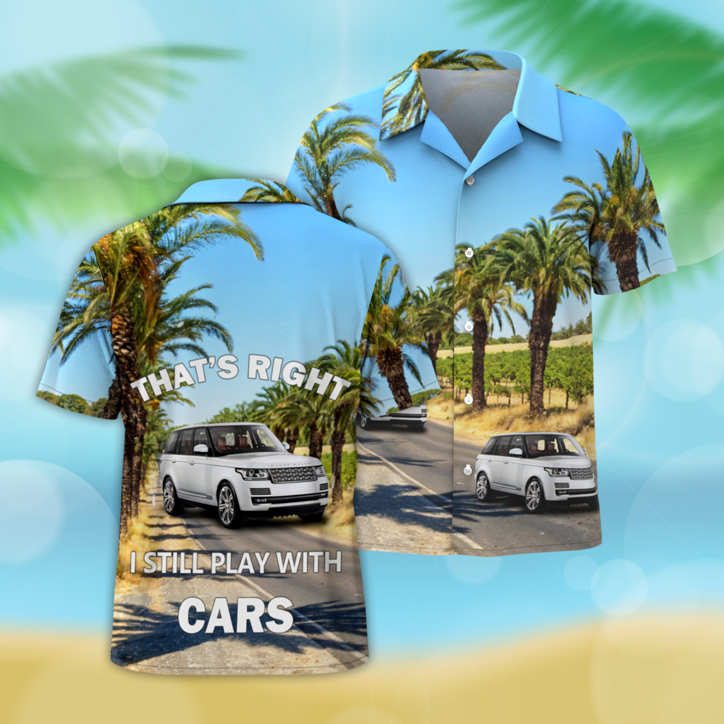 Upload Car/Motorcycle Photo Custom Hawaiian Shirts - Highway Driving Shirt For Him - Get Photo Blanket