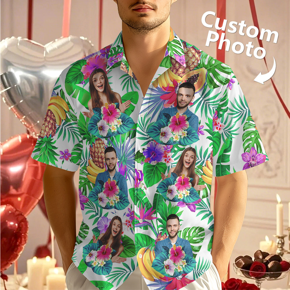 Custom Photo Funny Family Pet Tropical Personalized Custom Hawaiian Shirt - Get Photo Blanket