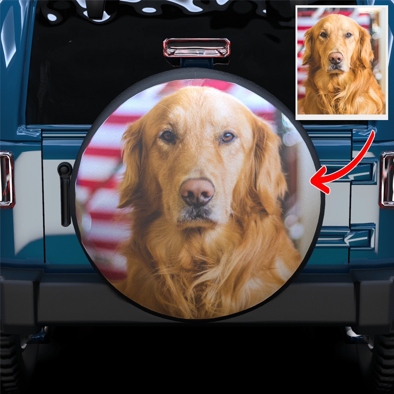 Custom Spare Tire Covers Personalized Photo Jeep/CRV/RV Spare Tire Covers Gifts for Camper-Valentine's Gift - MyFaceTshirt