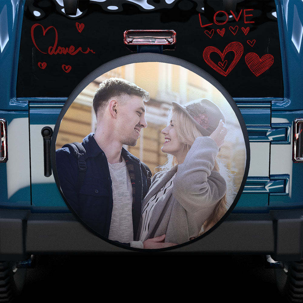 Custom Spare Tire Covers Personalized Photo Jeep/CRV/RV Spare Tire Covers Gifts for Camper-Valentine's Gift - MyFaceTshirt