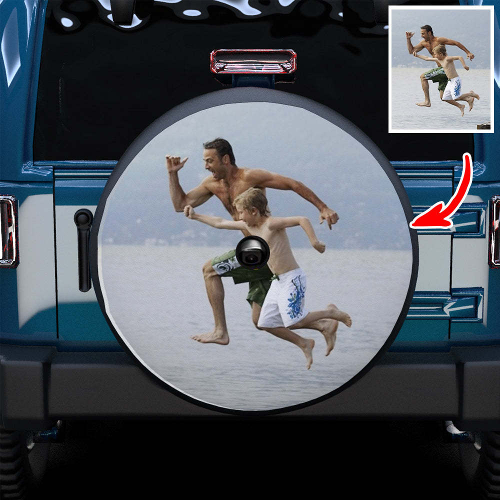 Custom Family Commemorate Photo On Spare Tire Cover - MyFaceTshirt
