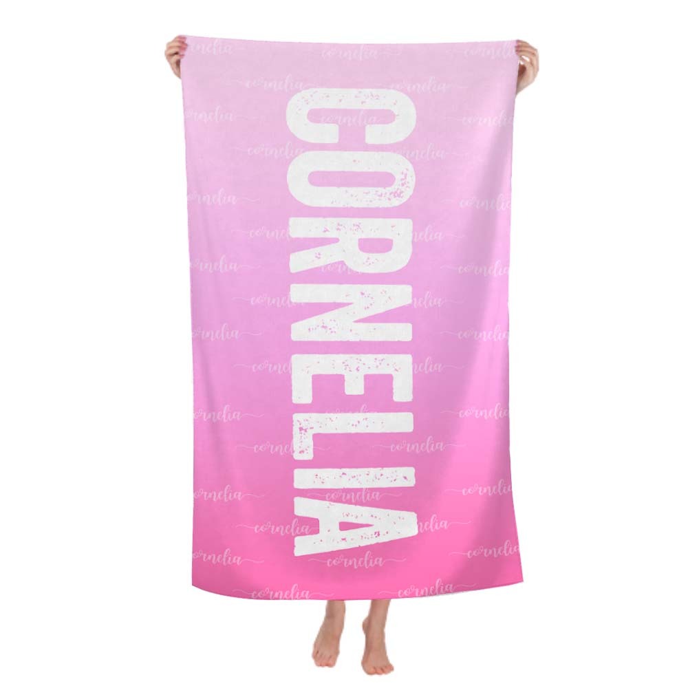 Custom Pink Towel Personalized Photo Towel Special Gift
