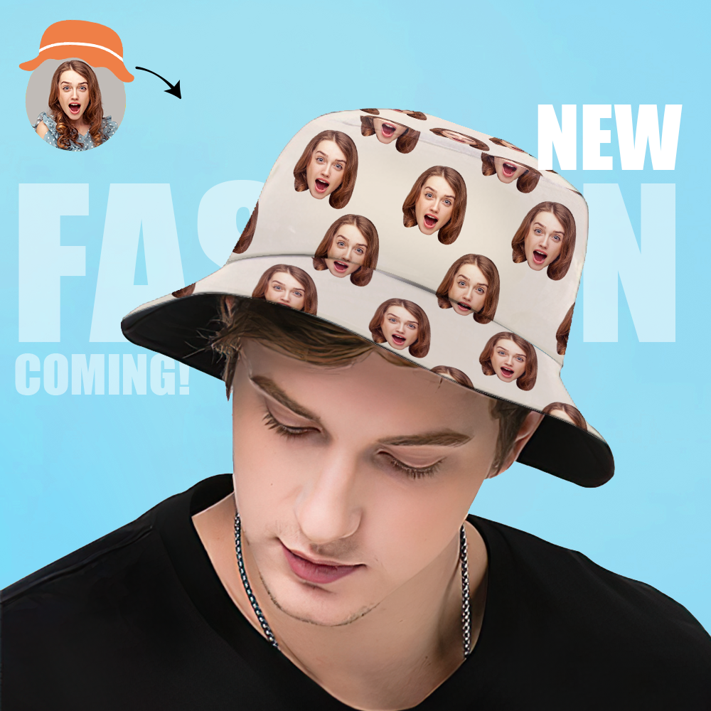 Custom Printed Face Bucket Hats-MyHawaiianShirts