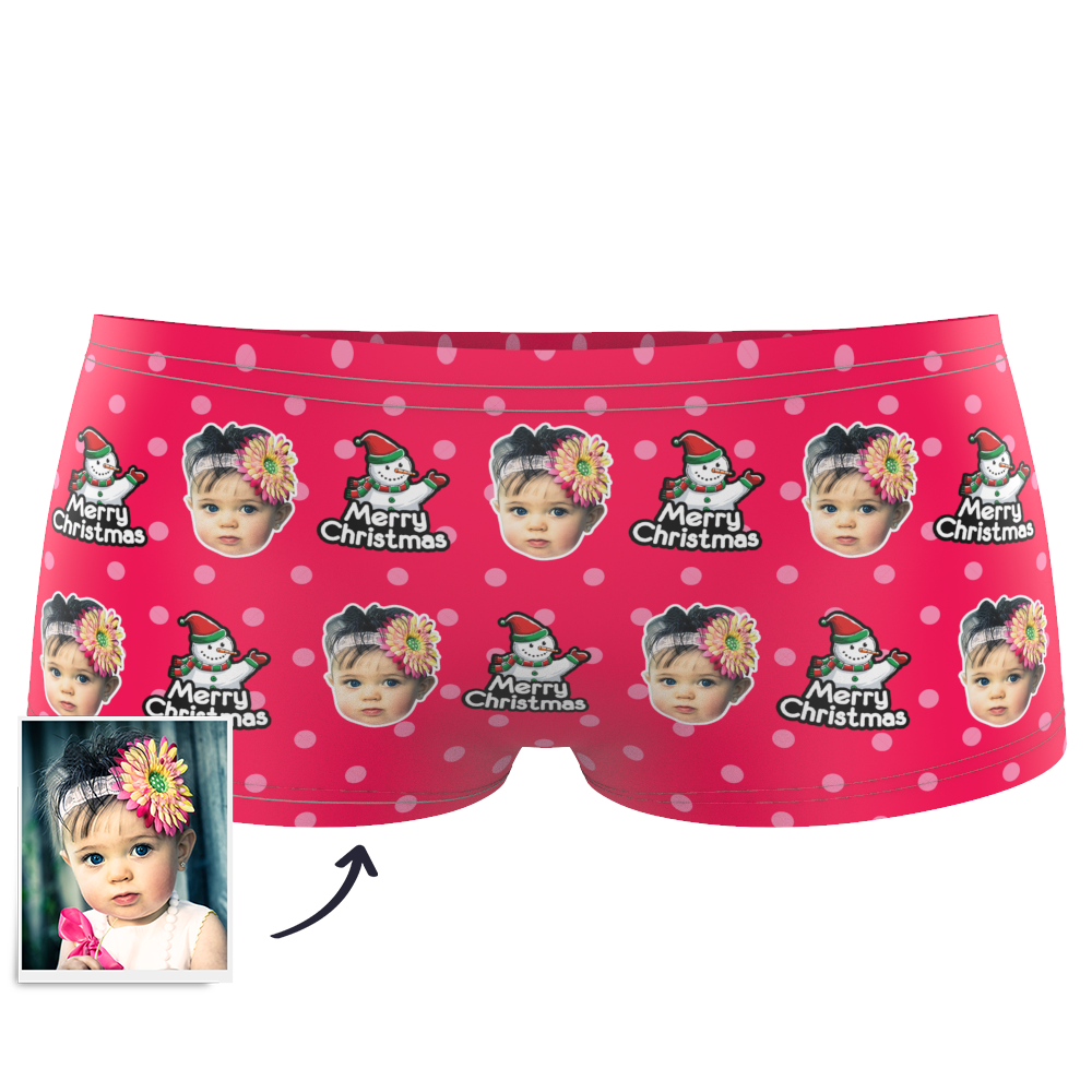 Christmas Snowman Kids Custom Face Boxer Briefs幕Getphotoblanket
