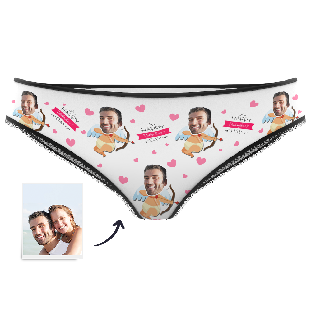 Valentine's Gifts, Women's Cupid Custom Face Colorful Panties,Multi-color Underpants - Getphotoblanket