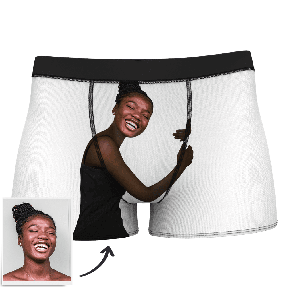 Men's Custom Face On Body Boxer Shorts Funny Face Boxer