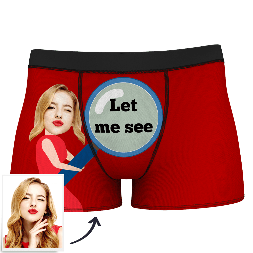 Men's Custom Face On Body Boxer Shorts Funny Face Boxer