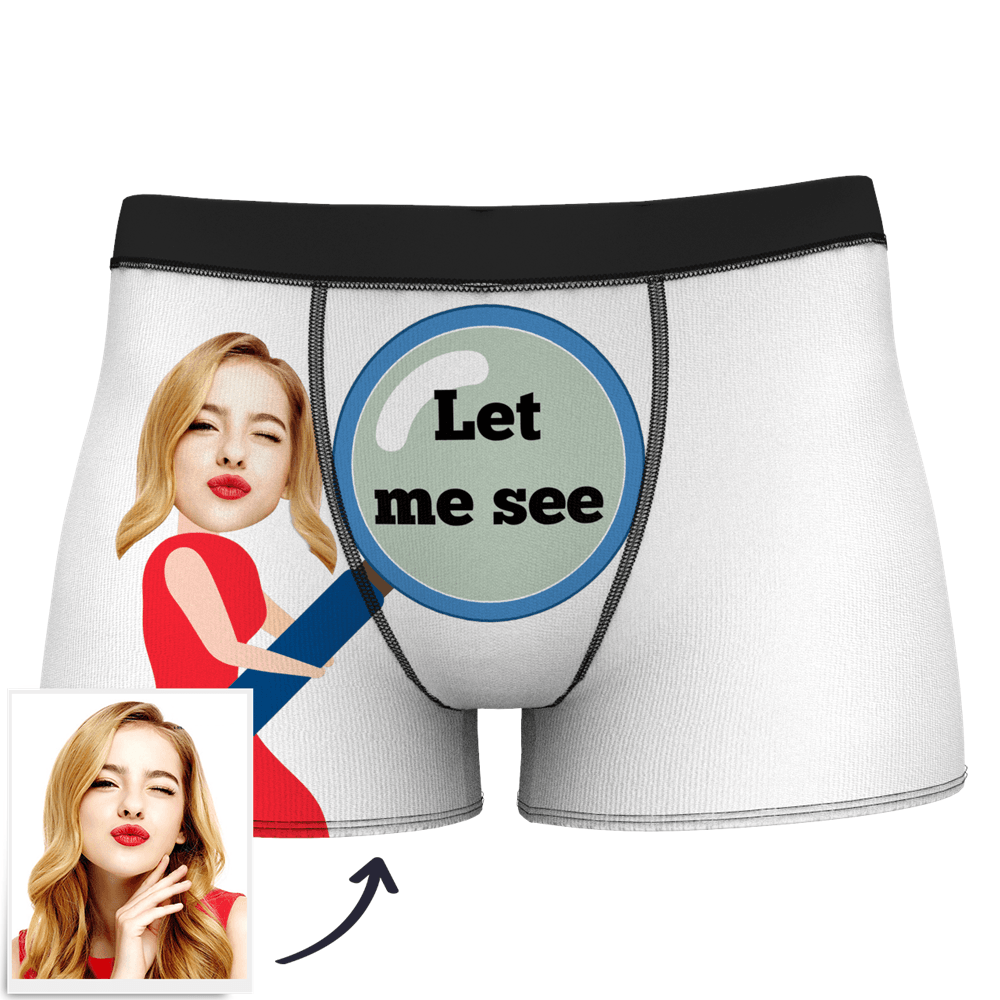 Men's Custom Face On Body Boxer Shorts Funny Face Boxer