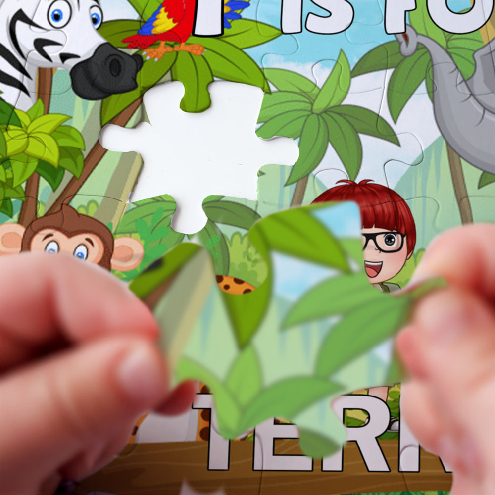 Personalized Jigsaw Puzzle for Kids Cute Animals and Kids Personalized Puzzle
