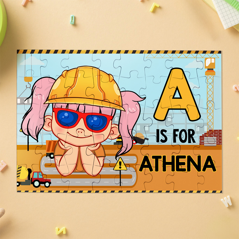 Personalized Christmas Jigsaw Puzzle for Kids - Custom Puzzle Gift with Name - Get Photo Blanket