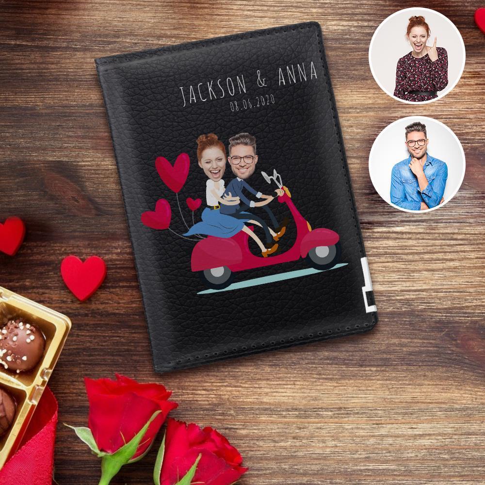 Custom Photo Engraved Wallet RFID Blocking Money Clips - Valentine's Day Gift