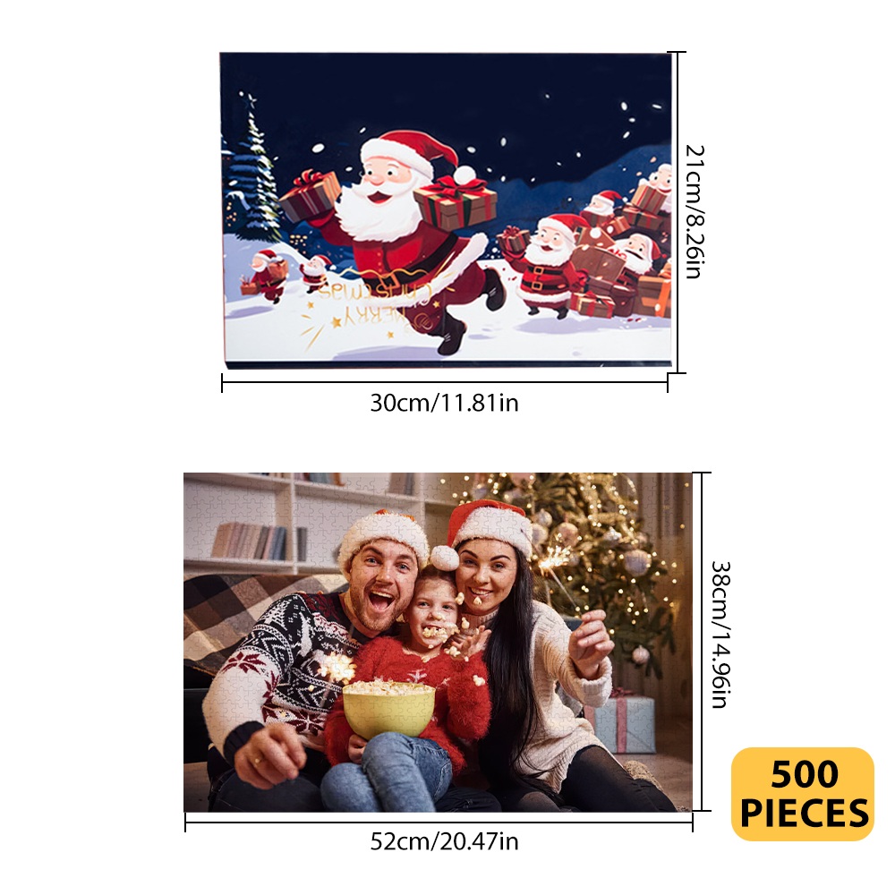 Custom Photo Advent Calendar Christmas Jigsaw Puzzle Christmas Countdown Puzzle Toy - Get Photo Blanket