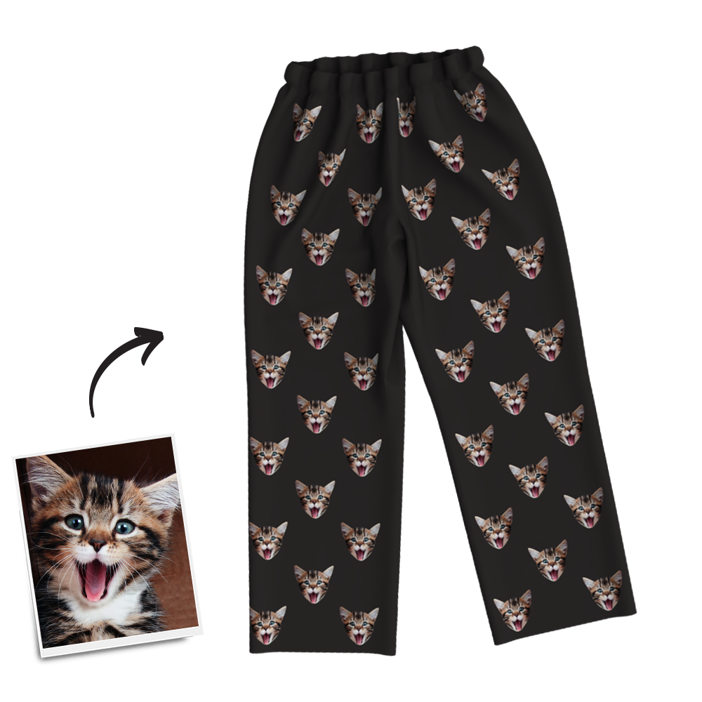Custom Photo Long Sleeve Pajamas Sleepwear Nightwear - Get Photo Blanket