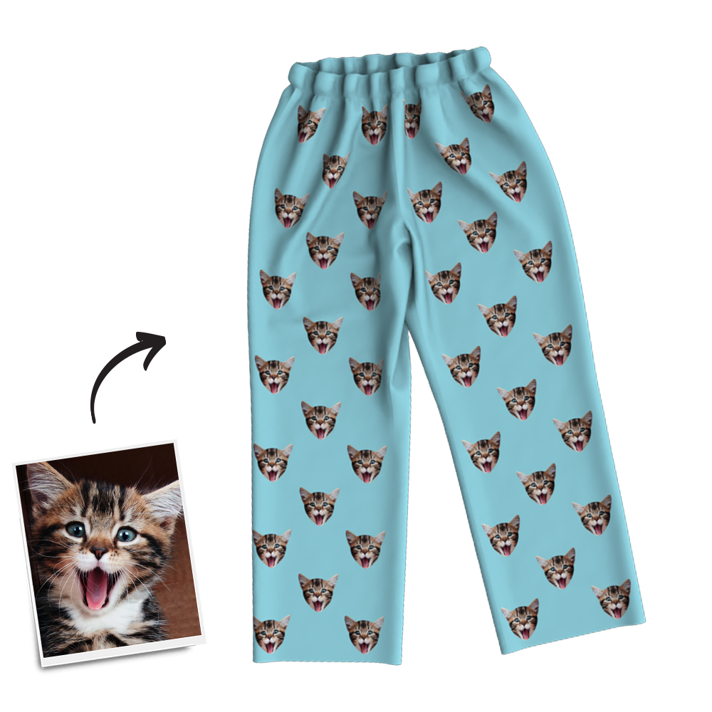 Custom Photo Long Sleeve Pajamas Sleepwear Nightwear - Get Photo Blanket