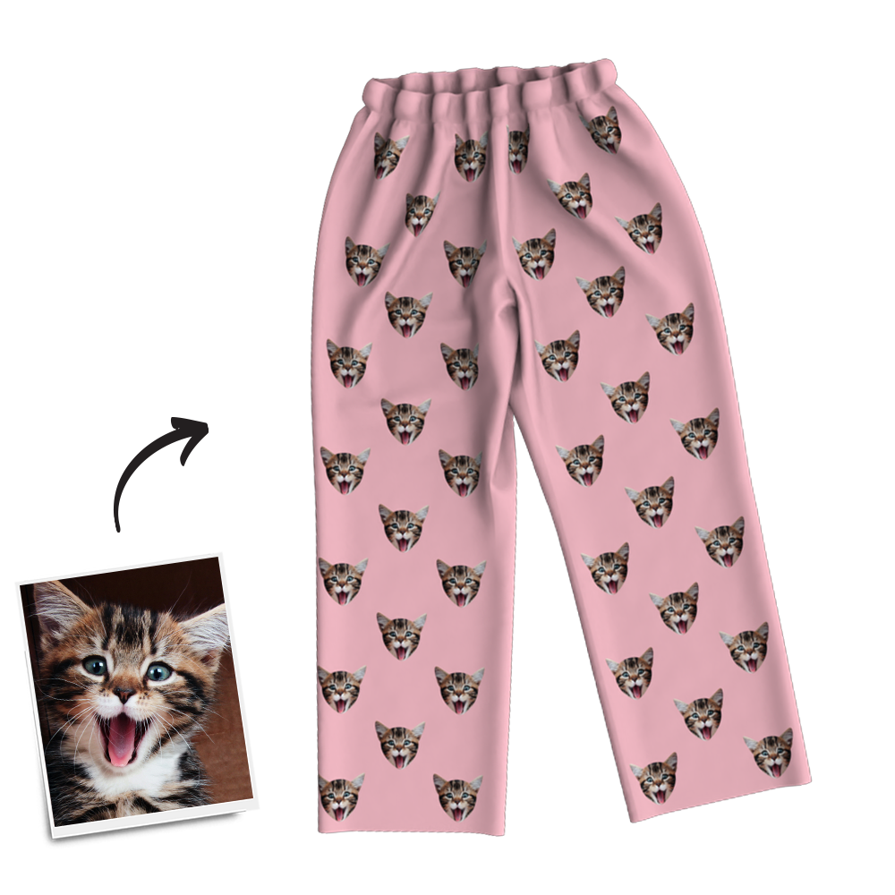 Custom Photo Long Sleeve Pajamas Sleepwear Nightwear - Get Photo Blanket