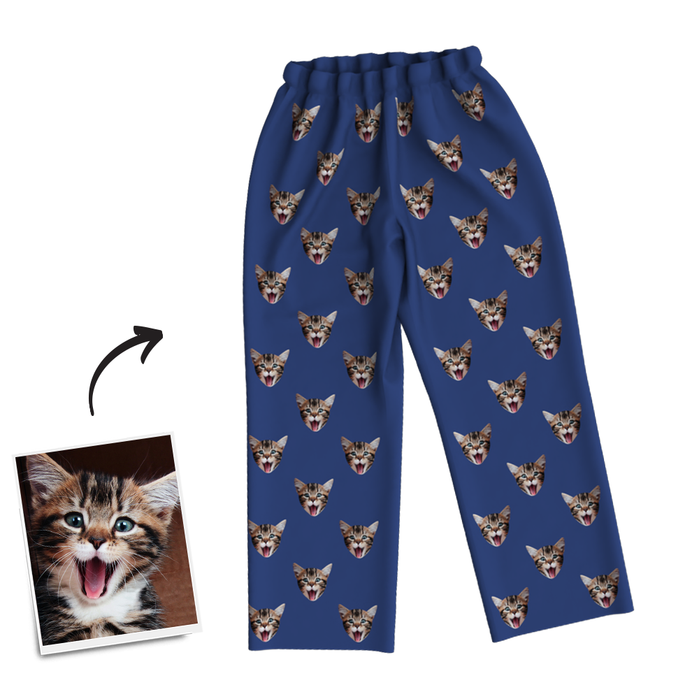 Custom Photo Long Sleeve Pajamas Sleepwear Nightwear - Get Photo Blanket