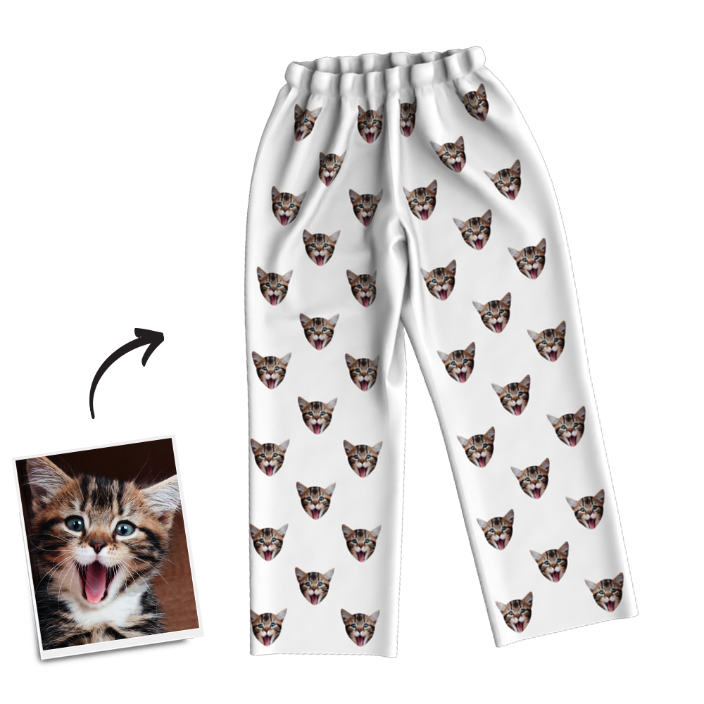 Custom Photo Long Sleeve Pajamas Sleepwear Nightwear - Get Photo Blanket