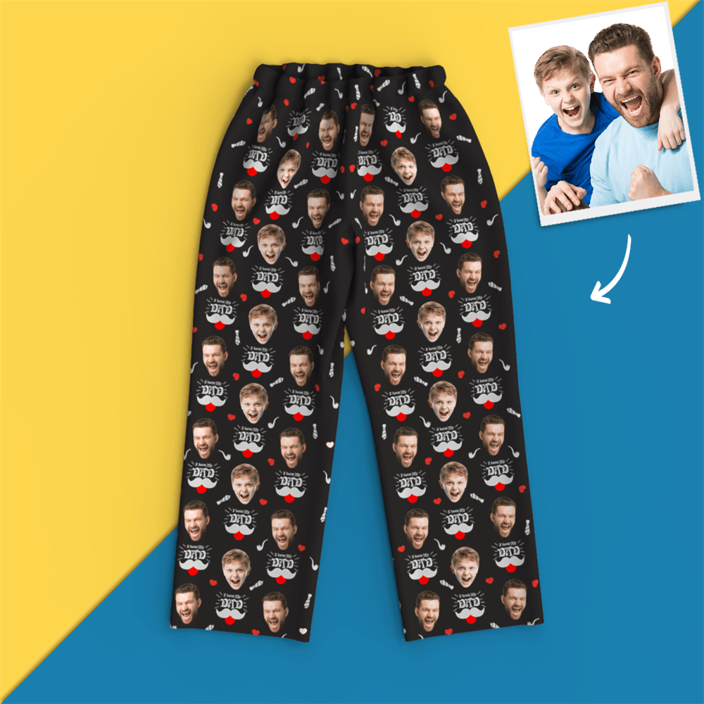 Custom Face Pajamas - Dad I Love You - Get Photo Blanket