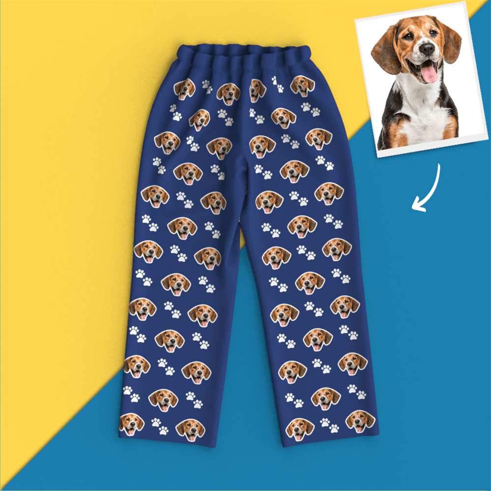 Custom Face Pajamas - Pet Footprint - Get Photo Blanket