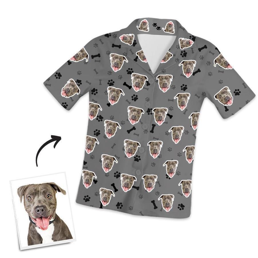 Customized Photo Short Sleeved Pajamas Home pajamas-Bone - Get Photo Blanket