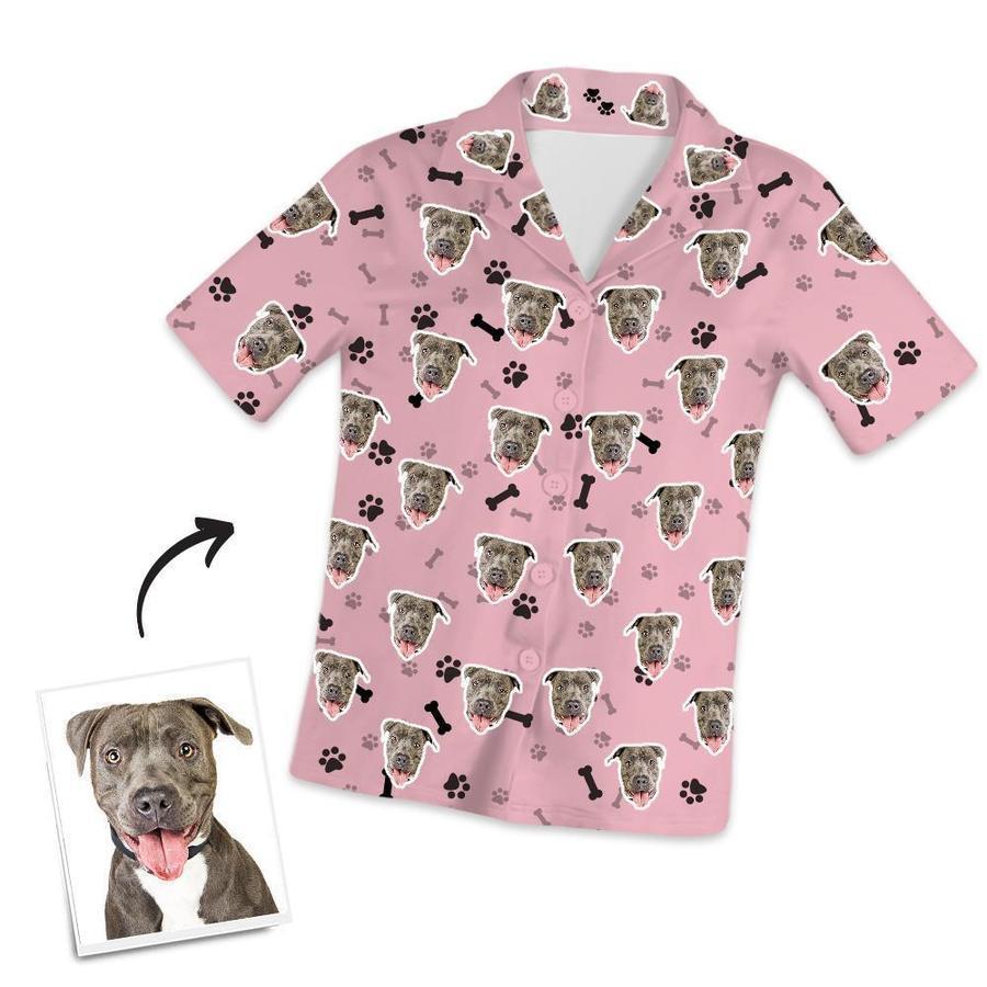Customized Photo Short Sleeved Pajamas Home pajamas-Bone - Get Photo Blanket