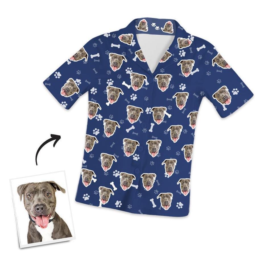 Customized Photo Short Sleeved Pajamas Home pajamas-Bone - Get Photo Blanket